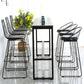 Industrial 41.3"H Bar Table Faux Marble Rectangle Top Bistro Table with Footrest Clearhalo 'Bar Furniture' 'Bar Tables' 'bar_tables' 'furn' 'furn_bar_tables' 'Furniture' 'furniture_bar_tables' 'Kitchen & Dining Furniture' 1200x1200_12588d20-9226-4bda-832e-d124ed958b76