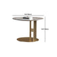 Luxurious Round Stone Coffee Table Set Pedestal Dia 31.5" Cocktail Table Clearhalo 'Coffee & Accent Tables' 'Coffee Tables' 'coffee_tables' 'furn' 'furn_coffee_tables' 'Furniture' 'Living Room Furniture' 1200x1200_125a5ccb-819f-4d68-8e00-1987fe2eff12