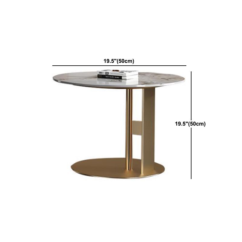 Luxurious Round Stone Coffee Table Set Pedestal Dia 31.5" Cocktail Table Clearhalo 'Coffee & Accent Tables' 'Coffee Tables' 'coffee_tables' 'furn' 'furn_coffee_tables' 'Furniture' 'Living Room Furniture' 1200x1200_125a5ccb-819f-4d68-8e00-1987fe2eff12