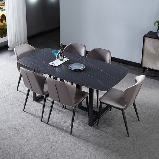 Contemporary Design Wingback Armless Side Chairs Leather Dining Side Chair Clearhalo ' kitchen&dining_furn' 'Dining Chairs' 'Dining Tables & Seating' 'dining_chair' 'furn' 'furn_dining_chair' 'Furniture' 'furniture_dining_chair' 'Kitchen & Dining Furniture' 'kitchen' 1200x1200_125f8946-ebe2-4190-b3fa-7f09c7ff7c5a