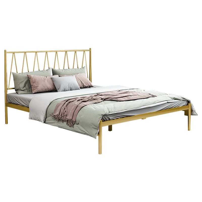 Metal Open-Frame Bed Minimalist Mattress Included Standard Bed Clearhalo 'Bedroom Furniture' 'Beds' 'furn' 'furn_beds' 'Furniture' 1200x1200_125fe674-7b26-4320-9b8c-39745eda8fd7