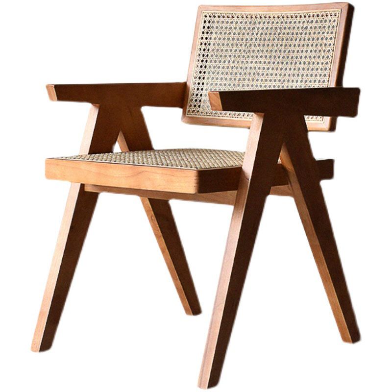 Traditional Style Ash Wood Chair Kitchen Open Back Arm Single Chair Clearhalo ' kitchen&dining_furn' 'Dining Chairs' 'Dining Tables & Seating' 'dining_chair' 'furn' 'furn_dining_chair' 'Furniture' 'furniture_dining_chair' 'Kitchen & Dining Furniture' 'kitchen' 1200x1200_12649516-73b4-429e-8569-b8e708f281af