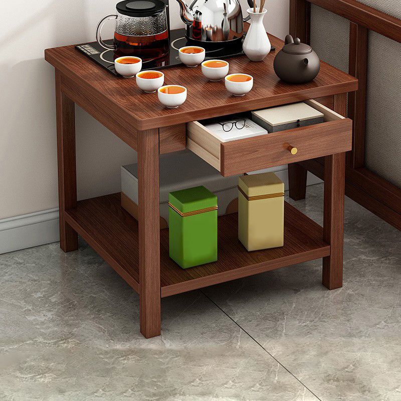 4 Legs Wood Cocktail Table No Distressing Coffee Table with Storage Shelf Clearhalo 'Coffee & Accent Tables' 'Coffee Tables' 'coffee_tables' 'furn' 'furn_coffee_tables' 'Furniture' 'Living Room Furniture' 1200x1200_12651a7d-3205-4e7c-8276-d2406b7445ac