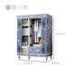 Matte Finish Wardrobe with Metal Legs Modern Bedroom Storage Cabinet