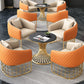 Contemporary Sintered Stone Kitchen Dining Table Round Standard Dining Table with Pedestal Base Clearhalo ' dining_table' 'Dining Tables & Seating' 'Dining Tables' 'furn' 'furn_dining_table' 'Furniture' 'furniture_dining_table' 'Kitchen & Dining Furniture' 'kitchen&dining_furn' 'kitchen' 'kitchen_dining_table' 1200x1200_1267f026-c066-4e08-a6e0-e0668a35beff