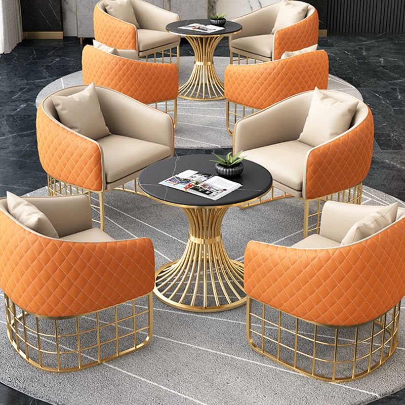 Contemporary Sintered Stone Kitchen Dining Table Round Standard Dining Table with Pedestal Base Clearhalo ' dining_table' 'Dining Tables & Seating' 'Dining Tables' 'furn' 'furn_dining_table' 'Furniture' 'furniture_dining_table' 'Kitchen & Dining Furniture' 'kitchen&dining_furn' 'kitchen' 'kitchen_dining_table' 1200x1200_1267f026-c066-4e08-a6e0-e0668a35beff