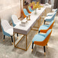 Glam Faux Leather Dining Chairs Metal Arm Dining Room Chairs for Restaurant Use Clearhalo 'Dining Chairs' 'Dining Tables & Seating' 'dining_chair' 'furn' 'furn_dining_chair' 'Furniture' 'Kitchen & Dining Furniture' 1200x1200_12688adc-eaae-4768-b4f3-98aa4a0375bf