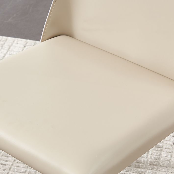 Contemporary Leather Dining Chair Armless Side Chair for Home Use Clearhalo 'Dining Chairs' 'Dining Tables & Seating' 'dining_chair' 'furn' 'furn_dining_chair' 'Furniture' 'furniture_dining_chair' 'Kitchen & Dining Furniture' 1200x1200_1268aab4-b0c9-4674-b6d7-7c3bf1687a8f
