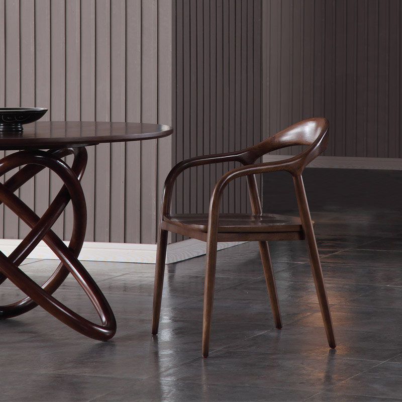 Traditional Solid Back Wood Chair Kitchen Dining Open Back Arm Chairs Set Clearhalo ' kitchen&dining_furn' 'Dining Chairs' 'Dining Tables & Seating' 'dining_chair' 'furn' 'furn_dining_chair' 'Furniture' 'furniture_dining_chair' 'Kitchen & Dining Furniture' 'kitchen' 1200x1200_1269d50c-1110-4b95-8b72-529bf030b96a