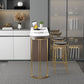 Contemporary Pub Table Set 1/2/3 Pcs Metal Frame Bar Table and Stools Clearhalo 'Bar Furniture' 'furn' 'furn_home_bar_bar_sets' 'Furniture' 'Home Bars & Bar Sets' 'home_bar_bar_sets' 'Kitchen & Dining Furniture' 1200x1200_126a05cd-9ddd-4b53-94c0-1e834840cb48