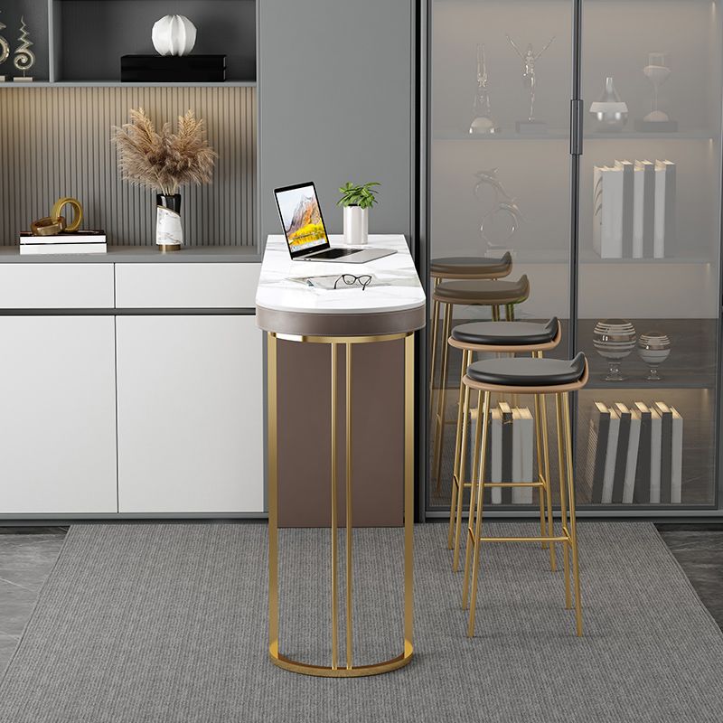 Contemporary Pub Table Set 1/2/3 Pcs Metal Frame Bar Table and Stools Clearhalo 'Bar Furniture' 'furn' 'furn_home_bar_bar_sets' 'Furniture' 'Home Bars & Bar Sets' 'home_bar_bar_sets' 'Kitchen & Dining Furniture' 1200x1200_126a05cd-9ddd-4b53-94c0-1e834840cb48