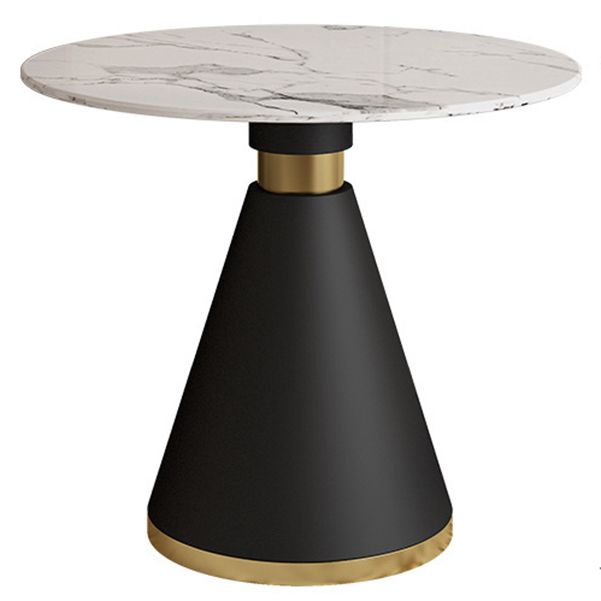 Glam 1/2/5 Pieces Dining Set Round Shape Sintered Stone Dining Table Set Clearhalo 'Dining Room Sets' 'Dining Tables & Seating' 'dining_room_set' 'furn' 'furn_dining_room_set' 'Furniture' 'furniture_dining_room_set' 'Kitchen & Dining Furniture' 1200x1200_126c40eb-feac-4dff-9ab6-edffcc9d0ba6