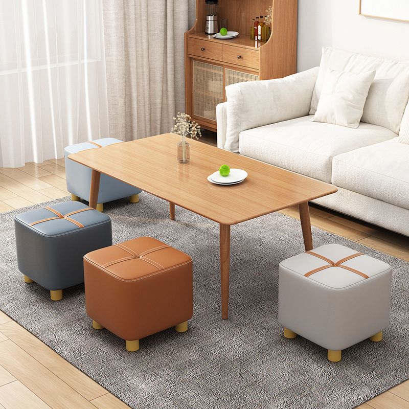 Contemporary Plain Pouf Ottoman Plain Tufted Square Water Resistant Pouf Chair Clearhalo 'furn' 'furn_ottomans_poufs' 'Furniture' 'Living Room Furniture' 'Ottomans & Poufs' 'ottomans_poufs' 1200x1200_126f778e-2e3c-4fab-9c43-a5aa79f2a19c