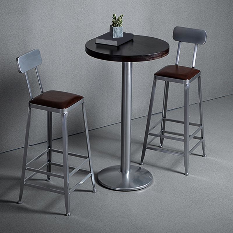 Metal Dining Stools Contemporary Armless Faux Leathe Bar Stools Clearhalo 'Bar Furniture' 'Bar Stools' 'bar_stools' 'furn' 'furn_bar_stools' 'Furniture' 'Kitchen & Dining Furniture' 1200x1200_12704db5-6704-47c1-bf74-63d66f2296cc