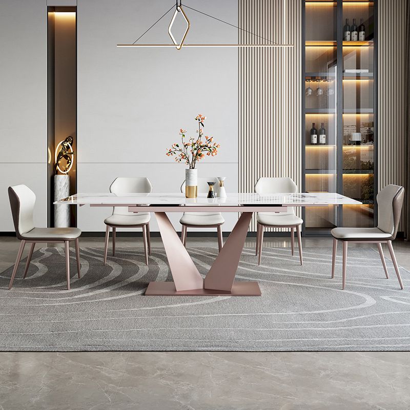 Contemporary 1/4/6/7/9 Pieces Dining Chairs Set Stone Rectangle Furniture Clearhalo 'Dining Room Sets' 'Dining Tables & Seating' 'dining_room_set' 'furn' 'furn_dining_room_set' 'Furniture' 'Kitchen & Dining Furniture' 1200x1200_127086f0-e289-4f1f-86d3-2f7d53f90d03