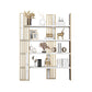 78.74"H Bookshelf Open Back Glam Style Bookcase for Study Room Home Office Clearhalo 'Bookcases' 'furn' 'furn_bookcases' 'Furniture' 'furniture_bookcases' 'kitchen' 'kitchen_bookcases' 'Living Room Furniture' 'Office Furniture' 1200x1200_1270d0aa-10c5-47d4-ad29-577a068f0e8d
