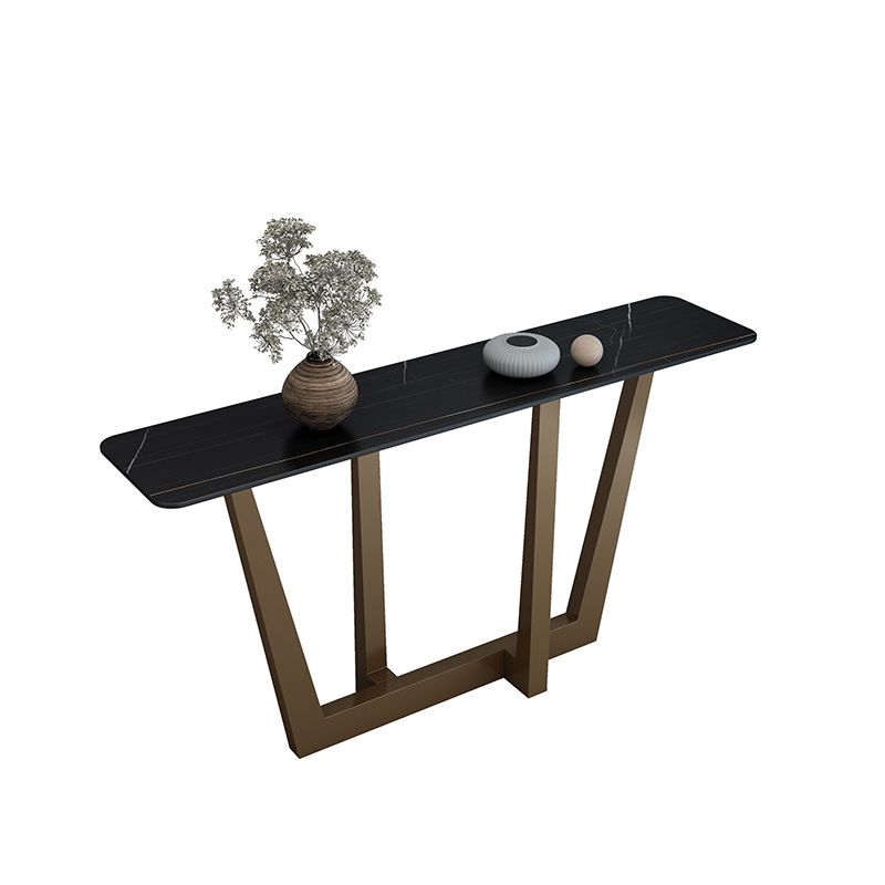 Tavolo console in pietra glam rettangolo di divani console dorata per sala