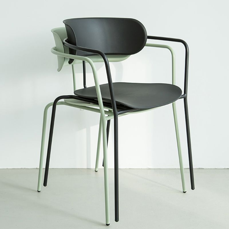 Industrial Style Metal Dining Chairs Stackable Dining Chairs for Kitchen Clearhalo ' kitchen&dining_furn' 'Dining Chairs' 'Dining Tables & Seating' 'dining_chair' 'furn' 'furn_dining_chair' 'Furniture' 'furniture_dining_chair' 'Kitchen & Dining Furniture' 'kitchen' 1200x1200_12746072-2cbf-485a-a5de-ece197f661ed