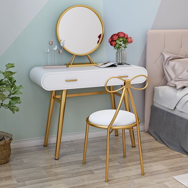 Weißgold -Make -up -Theke mit Schubladen Glama -Waschtisch, 15,74 "breit