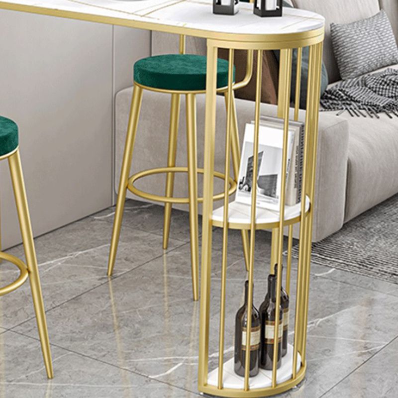 Stone Bar Table Set 1/3 Pcs Modern Bar Table and Upholstered Stools Clearhalo 'Bar Furniture' 'furn' 'furn_home_bar_bar_sets' 'Furniture' 'Home Bars & Bar Sets' 'home_bar_bar_sets' 'Kitchen & Dining Furniture' 1200x1200_1276890a-cdbc-4c36-b4e3-b34587c98773