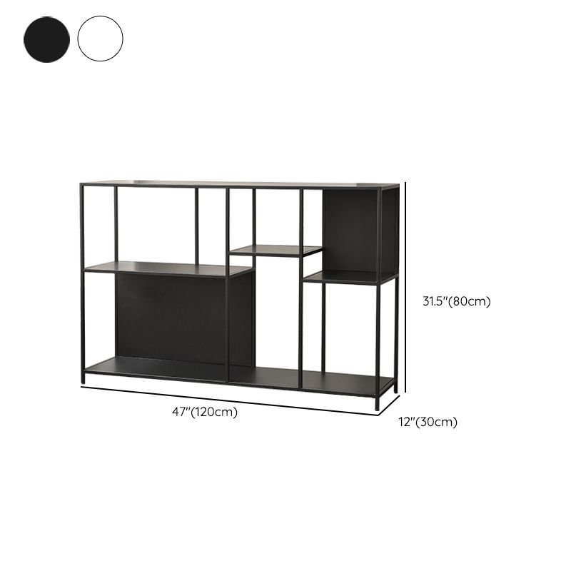Horizontal Metal Bookcase Modern Open Back Bookshelf with Shelves Clearhalo 'Bookcases' 'furn' 'furn_bookcases' 'Furniture' 'Office Furniture' 1200x1200_1279705a-55be-4433-922b-a27d6cd74f85