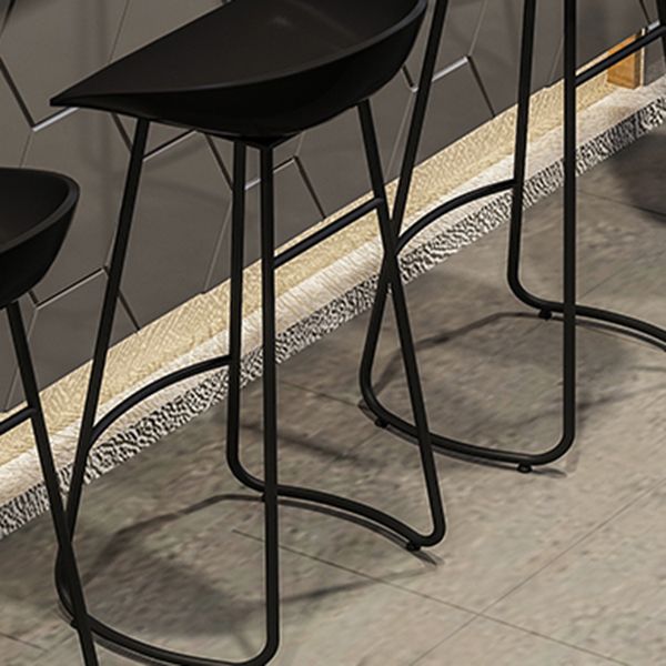 Modern Milk Tea Shop Low Back Stool Matte Finish Plastic Barstool Clearhalo 'Bar Furniture' 'Bar Stools' 'bar_stools' 'Furniture' 'furniture_bar_stools' 'Kitchen & Dining Furniture' 1200x1200_127a12b7-0bae-438b-bf85-6e06b962457c