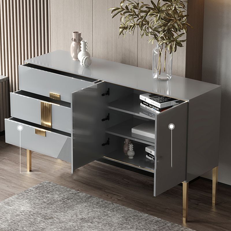 Rectangle Home Sideboard Luxury Cabinet with Drawers and Doors Clearhalo 'buffet_sideboard' 'Buffets & Sideboards' 'furn' 'furn_buffet_sideboard' 'Furniture' 'Kitchen & Dining Furniture' 1200x1200_127a1cd1-9463-4699-9bb7-2829b694c100