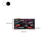 Industrial Closed Back Bookcase Floating Metal Bookshelf with Shelves