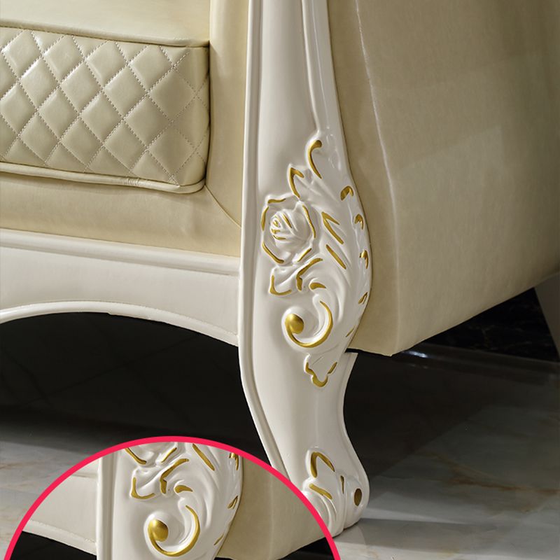 Ornate Traditional Tufted Split-Back Microfiber Sofa 43.31"High Flared Arm Sofa Clearhalo 'furn' 'furn_sofas' 'Furniture' 'furniture_sofas' 'Living Room Furniture' 'Sofa' 'sofas' 1200x1200_127b3321-7541-476d-964d-103ca9a12906