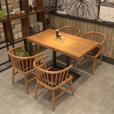 Eettafel in industriële stijl Massief houten eettafel voor eetkamer