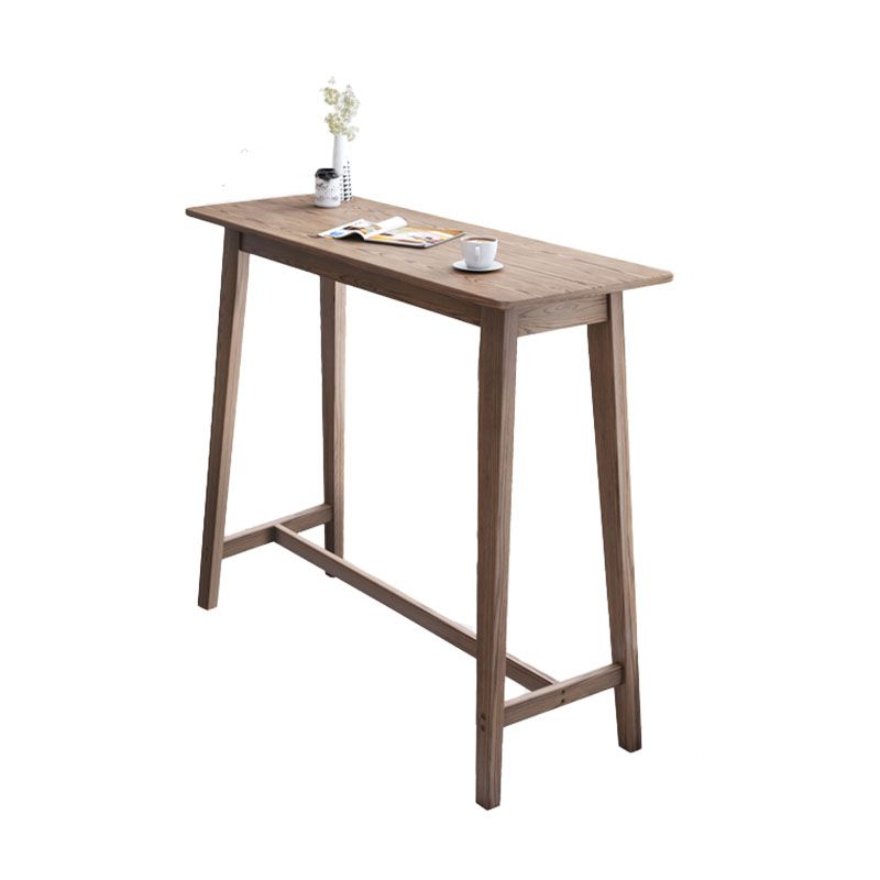 Industrial Style Natural Wood Bar Table Rectangle Top Indoor 41.34"H Bistro Table Clearhalo 'Bar Furniture' 'Bar Tables' 'bar_tables' 'furn' 'furn_bar_tables' 'Furniture' 'furniture_bar_tables' 'Kitchen & Dining Furniture' 'kitchen&dining_furn' 'kitchen' 1200x1200_127ebe20-3b1d-44e6-8d4f-8fb241272277