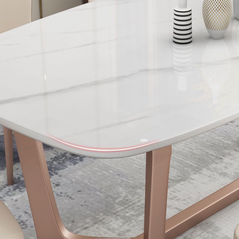 Sintered Stone Table for Restaurant Modern Rectangle Dining Table with Trestle Base Clearhalo ' dining_table' 'Dining Tables & Seating' 'Dining Tables' 'furn' 'furn_dining_table' 'Furniture' 'furniture_dining_table' 'Kitchen & Dining Furniture' 'kitchen&dining_furn' 'kitchen' 'kitchen_dining_table' 1200x1200_127eceef-04cd-4755-8c09-36639400a765