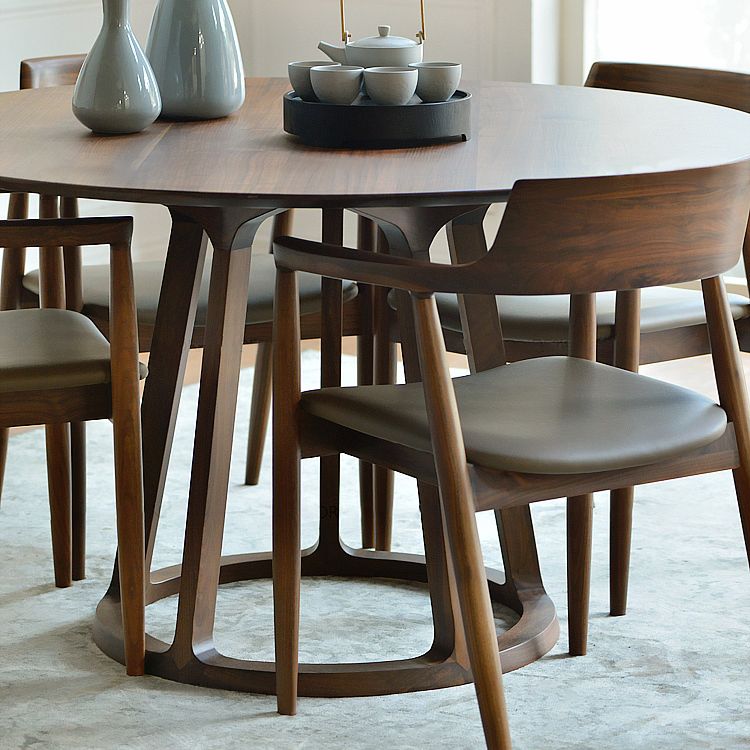 Pine Solid Wood Dining Table Modern Solid Wood Pedestal Dining Table Clearhalo ' dining_table' 'Dining Tables & Seating' 'Dining Tables' 'furn' 'furn_dining_table' 'Furniture' 'furniture_dining_table' 'Kitchen & Dining Furniture' 'kitchen&dining_furn' 'kitchen' 'kitchen_dining_table' 1200x1200_127fe518-b595-4289-9e81-854db7fb2bd3