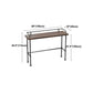Industrial Black Iron Bar Table Brown Wood Rectangle Top 41.3"H Bistro Table Clearhalo 'Bar Furniture' 'Bar Tables' 'bar_tables' 'furn' 'furn_bar_tables' 'Furniture' 'furniture_bar_tables' 'Kitchen & Dining Furniture' 'kitchen&dining_furn' 'kitchen' 1200x1200_12804143-5cdb-43da-81b7-3fc0b33ff808