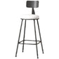 Modern Armless Backrest Counter Stool Iron Cafe Bar Stool with Leather Cushion Clearhalo 'Bar Furniture' 'Bar Stools' 'bar_stools' 'furn' 'furn_bar_stools' 'Furniture' 'furniture_bar_stools' 'Kitchen & Dining Furniture' 1200x1200_1281e6eb-f78c-437e-8a52-385130991ecf