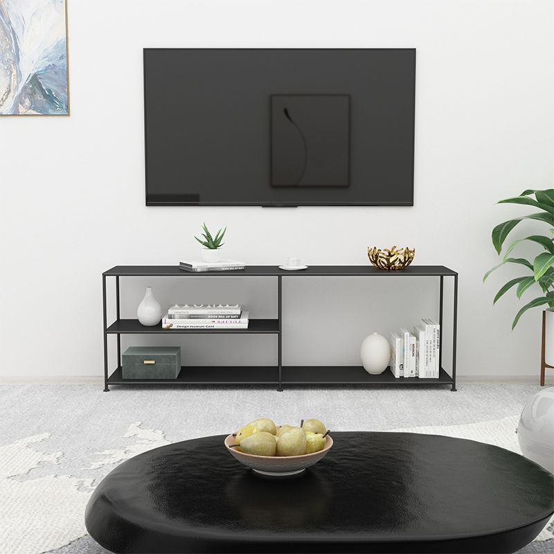 Industrial TV Media Console Metal TV Stand Console with Shelves Clearhalo 'furn' 'furn_tv_stands_entertainment_centers' 'Furniture' 'Living Room Furniture' 'TV Stands & Entertainment Centers' 'TV Stands & Media Storage Furniture' 'tv_stands_entertainment_centers' 1200x1200_1281ef4f-90be-4468-b17c-09652f2bc2f5