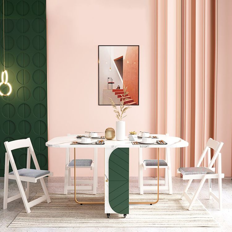 Contemporary Oval Dining Room Table Sintered Stone Drop-Leaf Table,59"L x 29.5"H Clearhalo ' dining_table' 'Dining Tables & Seating' 'Dining Tables' 'furn' 'furn_dining_table' 'Furniture' 'furniture_dining_table' 'Kitchen & Dining Furniture' 'kitchen&dining_furn' 'kitchen' 'kitchen_dining_table' 1200x1200_128352c4-8d2b-4fe8-9198-0a3b9e93a93b