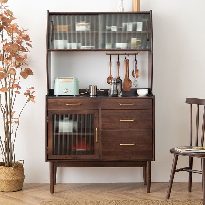 Scheda laterale in legno con mobili moderni soggiorno minimalista a buffet