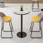 Industrial Metal Bar Table 23.6" Round Faux Marble Top Pedestal Bistro Table for Cafe Clearhalo 'Bar Furniture' 'Bar Tables' 'bar_tables' 'Furniture' 'furniture_bar_tables' 'Kitchen & Dining Furniture' 'kitchen&dining_furn' 'kitchen' 1200x1200_12841f68-1d07-4cf6-8c5a-2e05094277b6