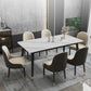 Minimalist Style Sintered Stone Dining Set with Traditional Height Table and 4 Black Legs Base Clearhalo 'Dining Room Sets' 'Dining Tables & Seating' 'dining_room_set' 'furn' 'furn_dining_room_set' 'Furniture' 'furniture_dining_room_set' 'Kitchen & Dining Furniture' 'kitchen&dining_furn' 'kitchen' 1200x1200_12849171-bd8b-42d6-a22d-7b4f8184eb58