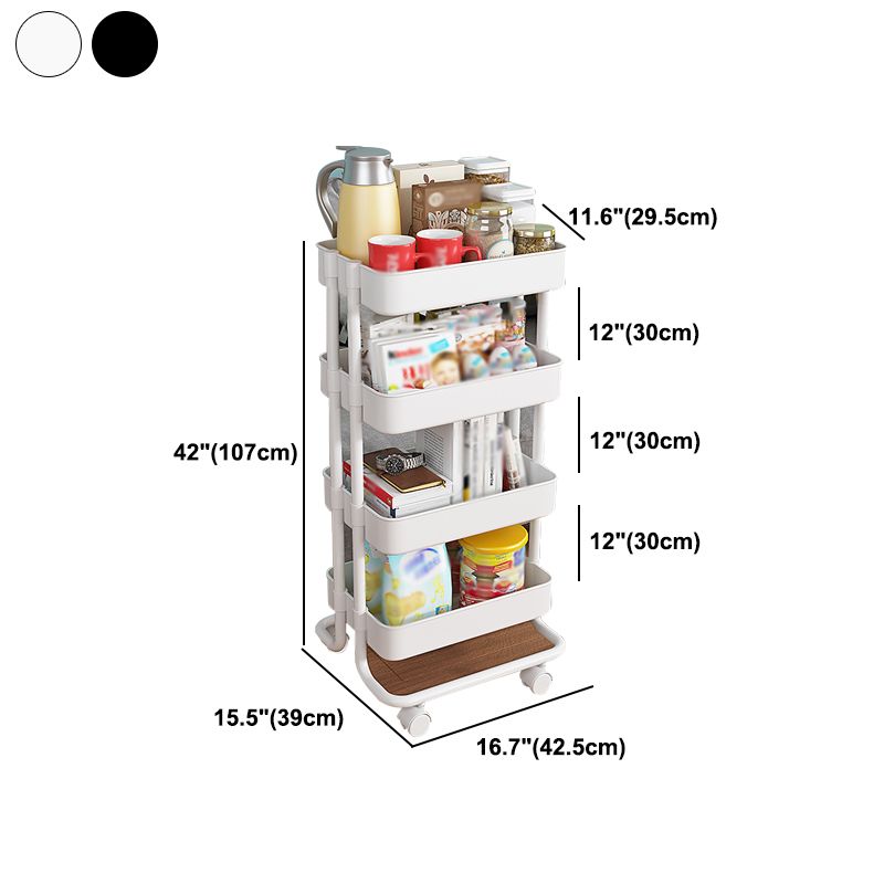 Metalen frame open etagere boekenplank moderne verticale boekenkast met caster wielen