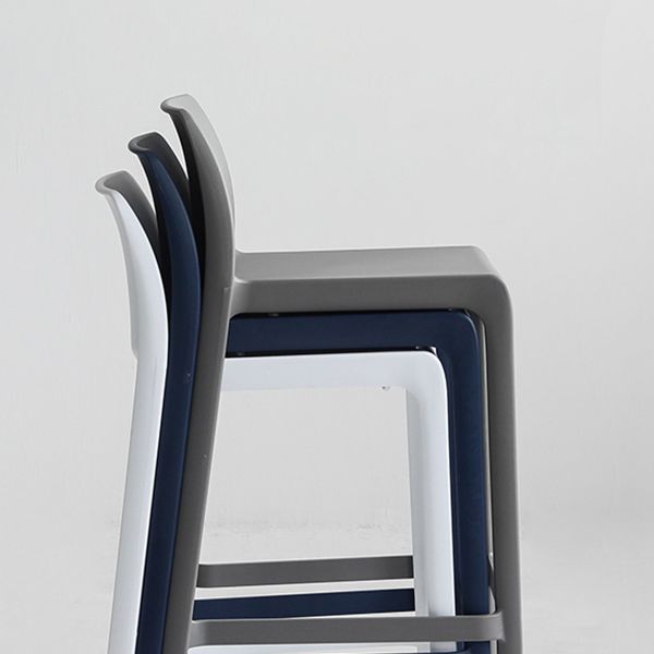 Contemporary Stackable Bar-stool Plastic Counter Bar Stool with Plastic Legs for Home Clearhalo 'Bar Furniture' 'Bar Stools' 'bar_stools' 'furn' 'furn_bar_stools' 'Furniture' 'furniture_bar_stools' 'Kitchen & Dining Furniture' 1200x1200_128513cd-0667-4101-8ae8-d9c780c6dd4a