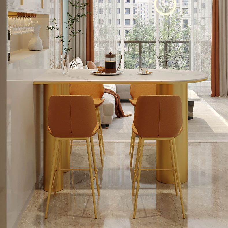 White Stone Top Counter Set Modern 1/2/5 Pieces Indoor Bar Stool and Table Set Clearhalo 'Bar Furniture' 'furn' 'furn_home_bar_bar_sets' 'Furniture' 'Home Bars & Bar Sets' 'home_bar_bar_sets' 'Kitchen & Dining Furniture' 1200x1200_128636ae-6fbb-4c55-9724-55962cb98f6b