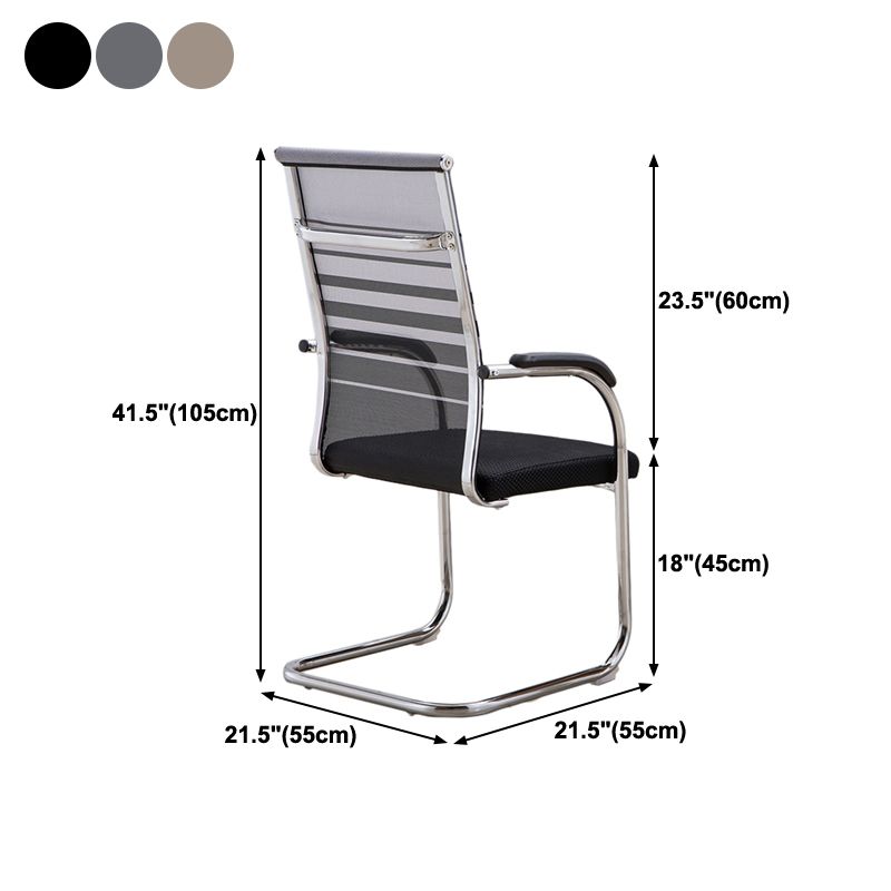 Medium/High Back Office Chair Metal Leg Mesh Back Sponge Cushion Office Chair Clearhalo 'furn' 'furn_office_chair' 'Furniture' 'furniture_office_chair' 'Office Chairs' 'Office Furniture' 'office_chair' 1200x1200_12871aef-77b0-4a54-bf84-3aaa88d8b22b
