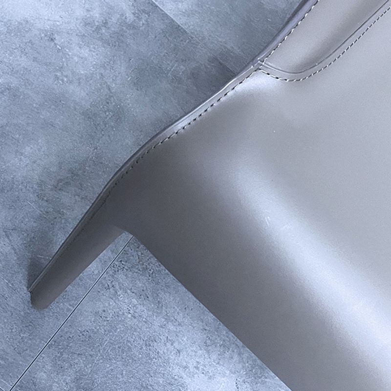 Contemporary Faux Leather Guest Chair Upholstered Dining Arm Chair