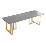 長方形のモダンな出会いテーブル焼結された石の固定作業デスク