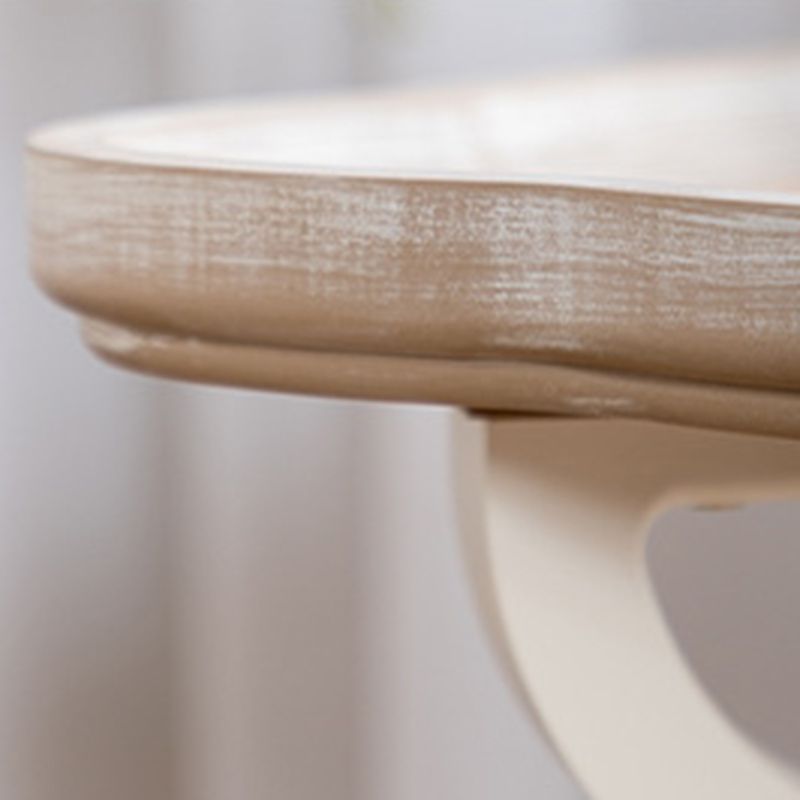 Distressed Wood Side Table French Country Style 25" Tall Side Table