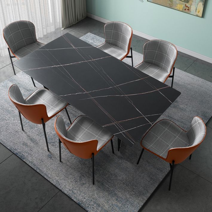 Minimalist Armless Solid Back Chair Linen Dining Chairs for Home Clearhalo 'Dining Chairs' 'Dining Tables & Seating' 'dining_chair' 'furn' 'furn_dining_chair' 'Furniture' 'furniture_dining_chair' 'Kitchen & Dining Furniture' 1200x1200_12892c05-7b42-4da3-9fde-75807b7c954c