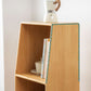Bamboo Vertical Bookshelf Contemporary Closed Back Bookcase with Shelves