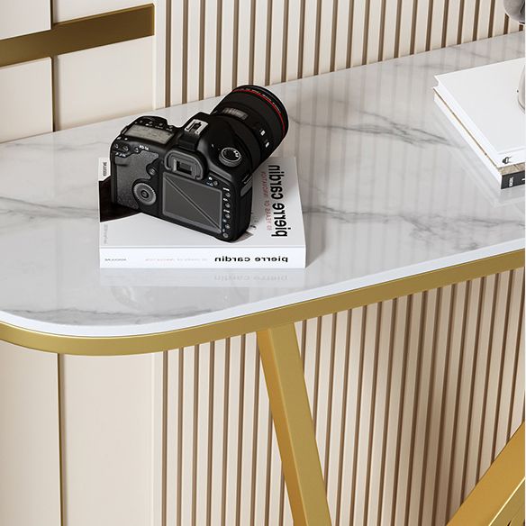 31" H Glam Console Accent Table Antique Finish Console Table